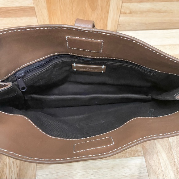 Vintage DKNY Y2K Tan Leather Shoulder Bag - Picture 9 of 16